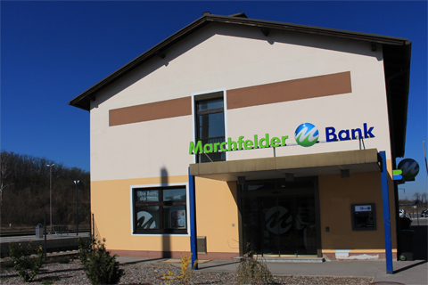Bank and atm Marchfelder Bank