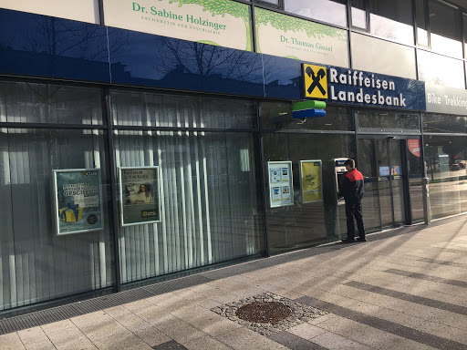 Bank and atm Raiffeisenlandesbank Oberösterreich