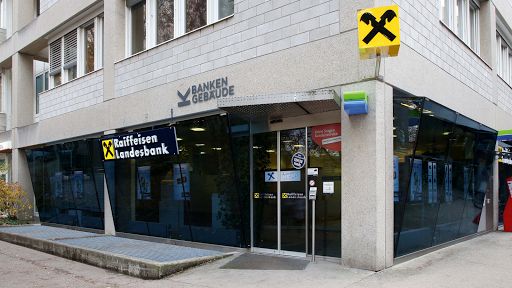 Bank and atm Raiffeisenlandesbank Oberösterreich
